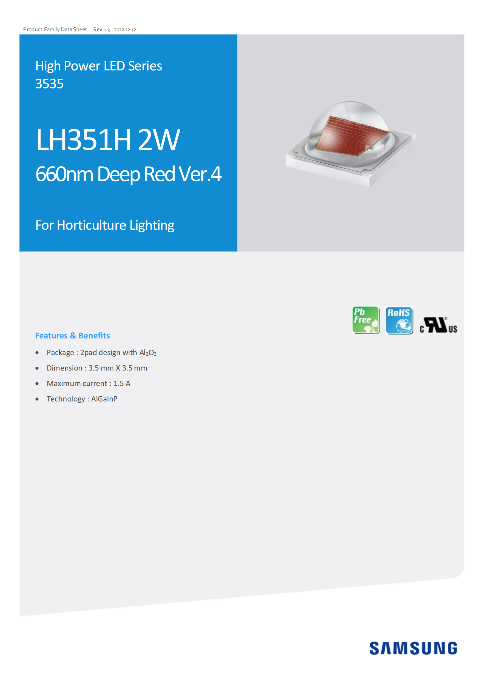 LH351H Deep Red (660 nm) V4(图1)