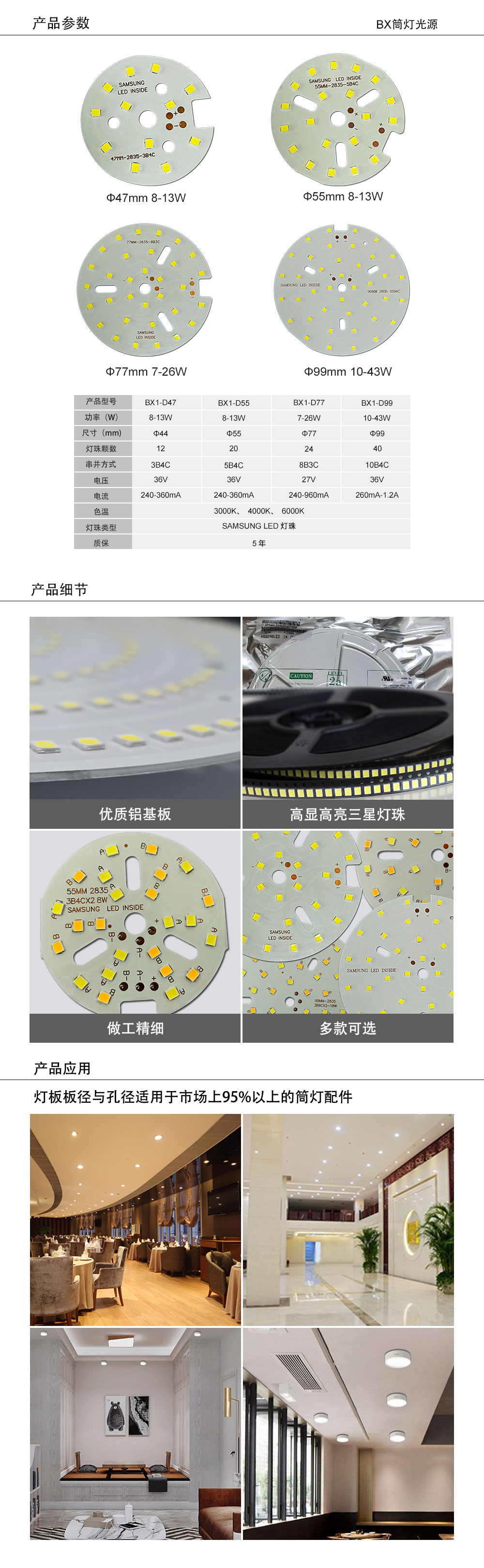 BX2边线款筒灯光源板(图1)
